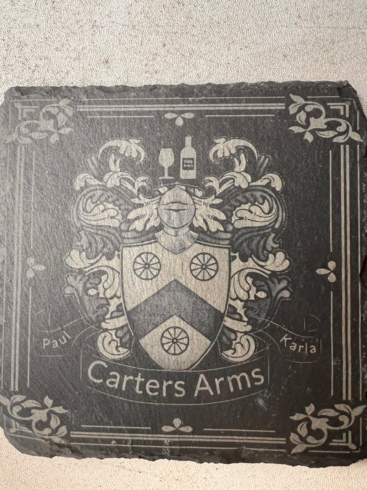 Coat of arms slate coasters