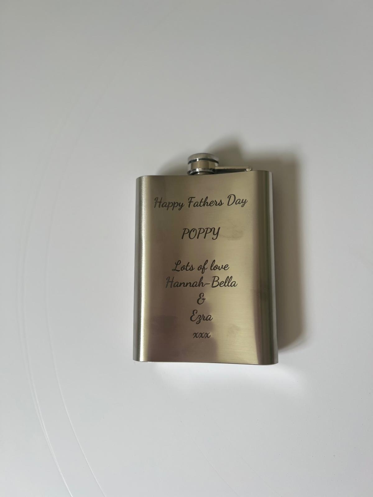 Personalised engraved Hip flask for Father’s Day