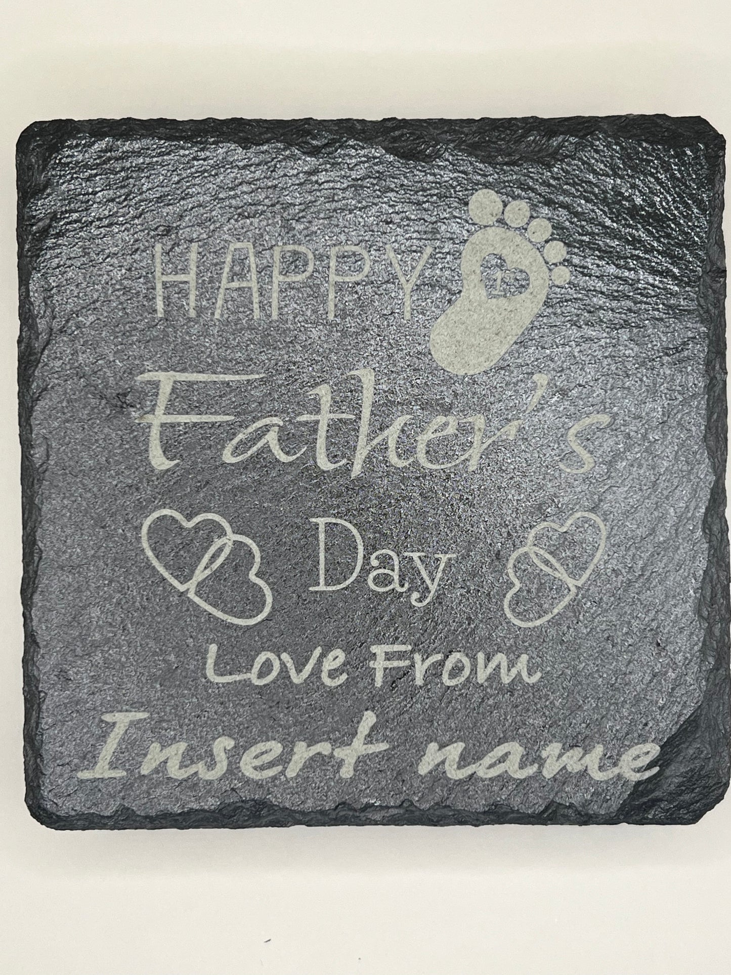 Personalised “ 1st FATHERS DAY” Father’s Day gift - slate coaster