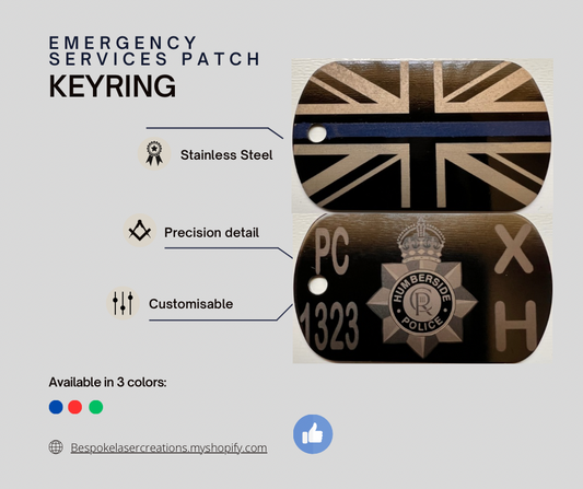 Personalised dog tag / keyring for Police officers